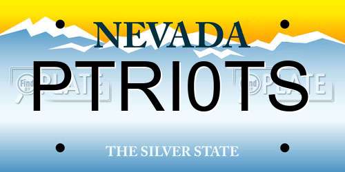 PTRI0TS Nevada License Plate
