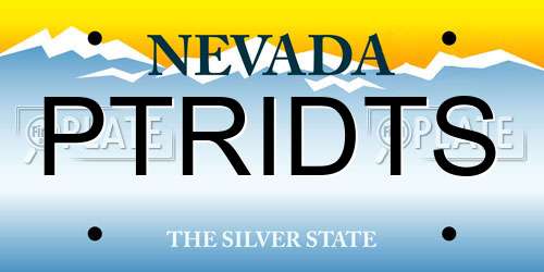 PTRIDTS Nevada License Plate