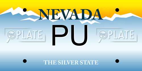 PU Nevada License Plate