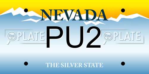 PU2 Nevada License Plate