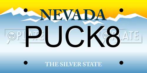 PUCK8 Nevada License Plate