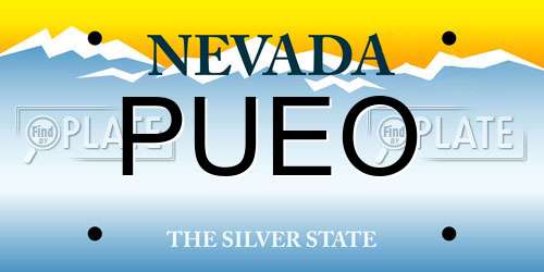 PUEO Nevada License Plate