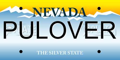 PULOVER Nevada License Plate