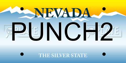 PUNCH2 Nevada License Plate