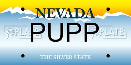 PUPP Nevada License Plate