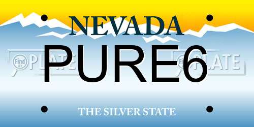 PURE6 Nevada License Plate