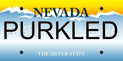 PURKLED Nevada License Plate