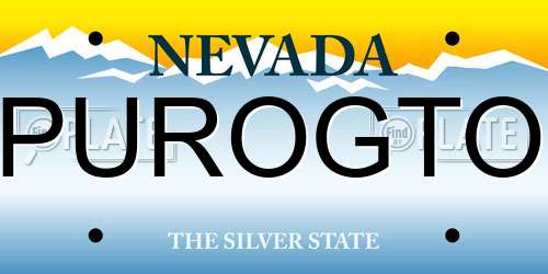 PUROGTO Nevada License Plate
