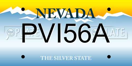PVI56A Nevada License Plate