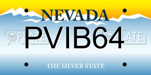 PVIB64 Nevada License Plate