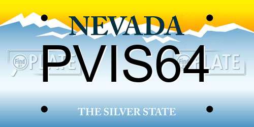 PVIS64 Nevada License Plate