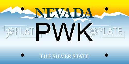 PWK Nevada License Plate