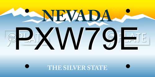 PXW79E Nevada License Plate