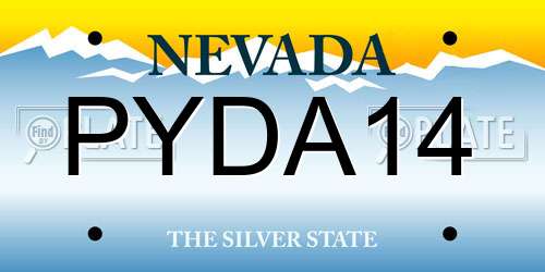 PYDA14 Nevada License Plate