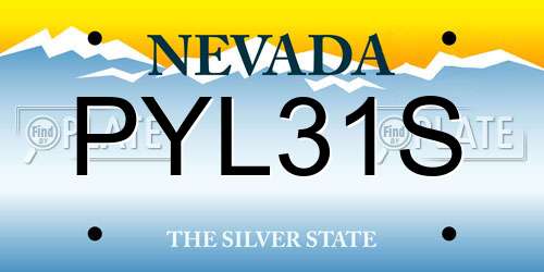 PYL31S Nevada License Plate