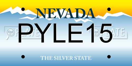 PYLE15 Nevada License Plate