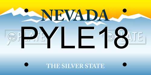 PYLE18 Nevada License Plate