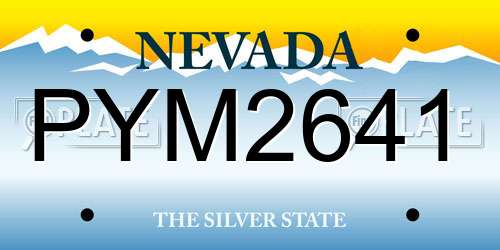 PYM2641 Nevada License Plate