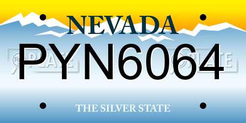 PYN6064 Nevada License Plate