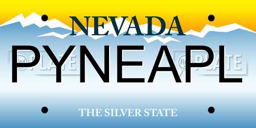 PYNEAPL Nevada License Plate