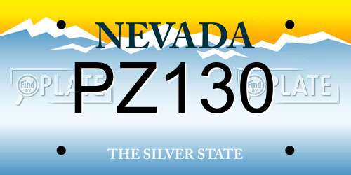 PZ130 Nevada License Plate
