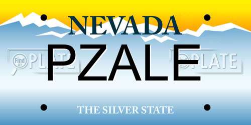 PZALE Nevada License Plate