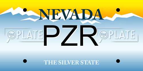 PZR Nevada License Plate