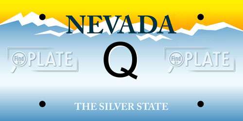 Q Nevada License Plate