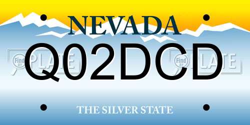 Q02DCD Nevada License Plate