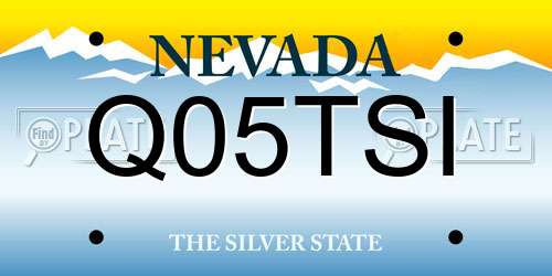 Q05TSI Nevada License Plate