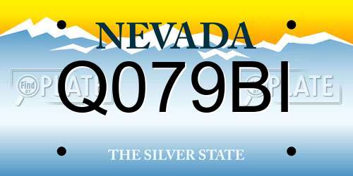 Q079BI Nevada License Plate