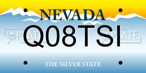 Q08TSI Nevada License Plate