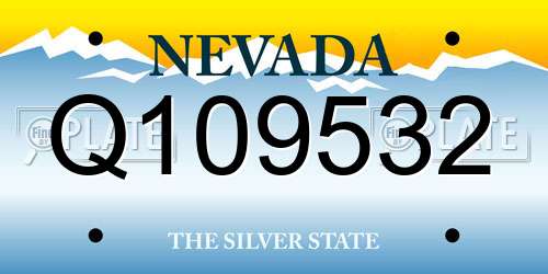 Q109532 Nevada License Plate