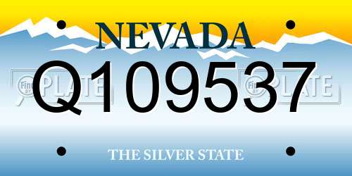 Q109537 Nevada License Plate