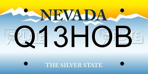 Q13HOB Nevada License Plate