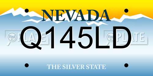 Q145LD Nevada License Plate