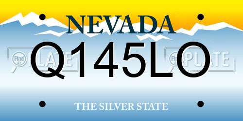 Q145LO Nevada License Plate