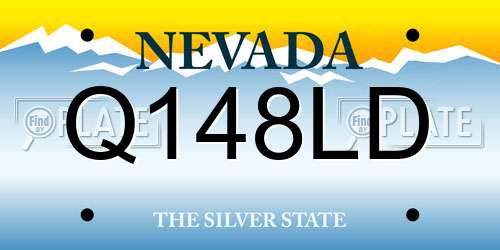 Q148LD Nevada License Plate