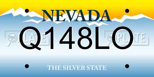 Q148LO Nevada License Plate