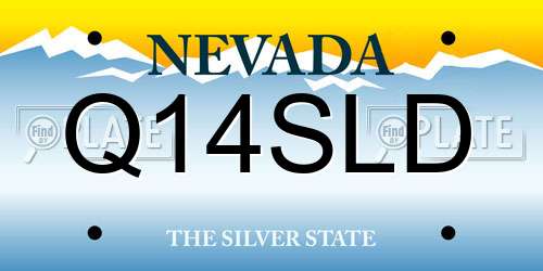 Q14SLD Nevada License Plate