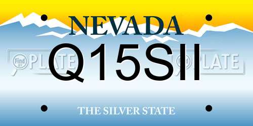 Q15SII Nevada License Plate