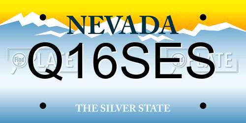 Q16SES Nevada License Plate