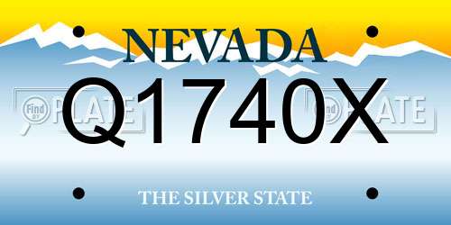 Q1740X Nevada License Plate