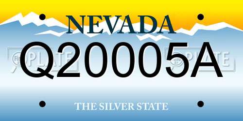 Q20005A Nevada License Plate