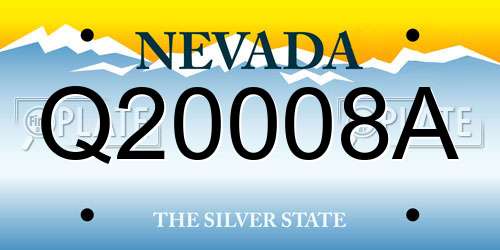 Q20008A Nevada License Plate