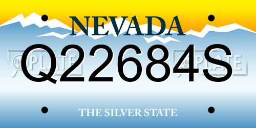 Q22684S Nevada License Plate
