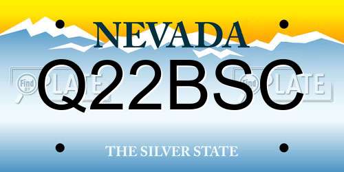 Q22BSC Nevada License Plate