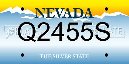 Q2455S Nevada License Plate