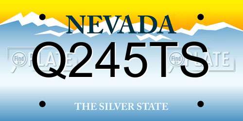 Q245TS Nevada License Plate