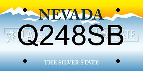 Q248SB Nevada License Plate